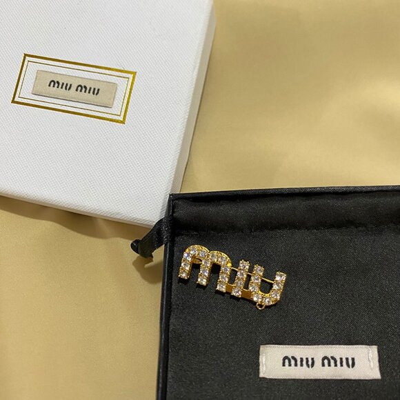 Miu Miu Women's Diamond Brooch - Picture 8 of 9